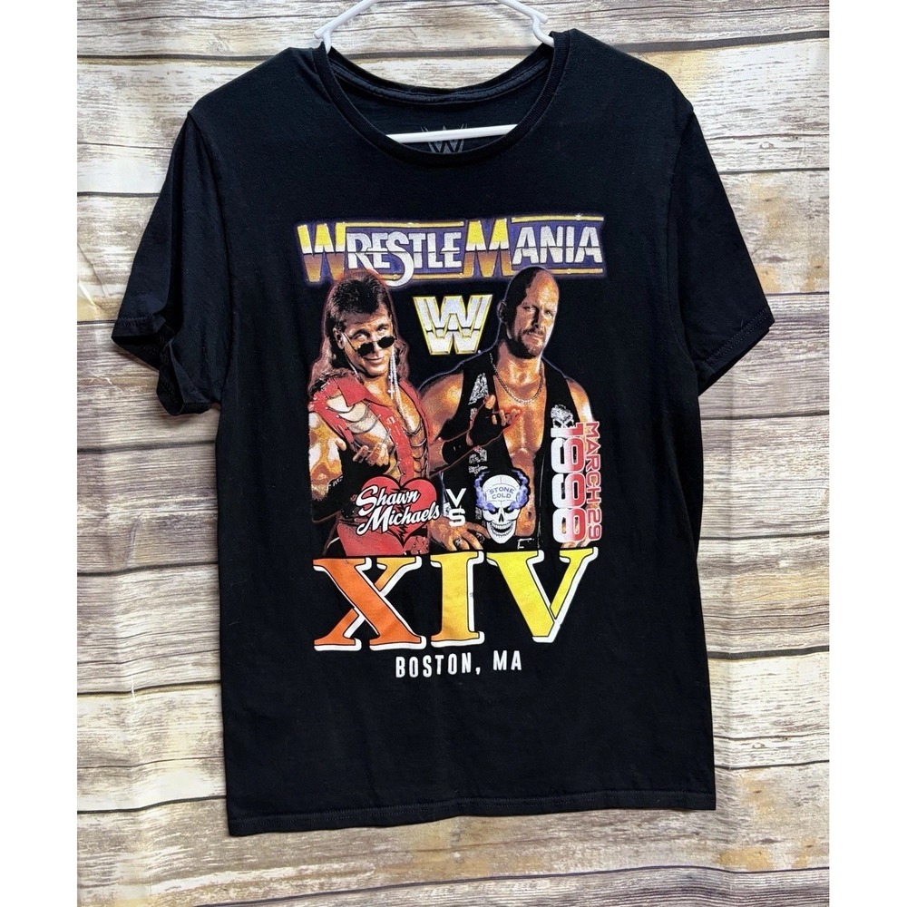 WWE Wrestlemania XIV Medium T-Shirt Shawn Michaels Stone Cold Steve Austin